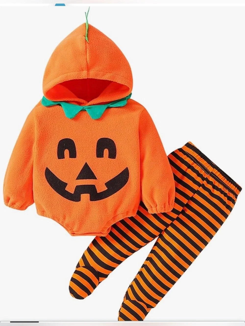 Kids Orange Pumpkin Hooded Costume Set size 6-12 months